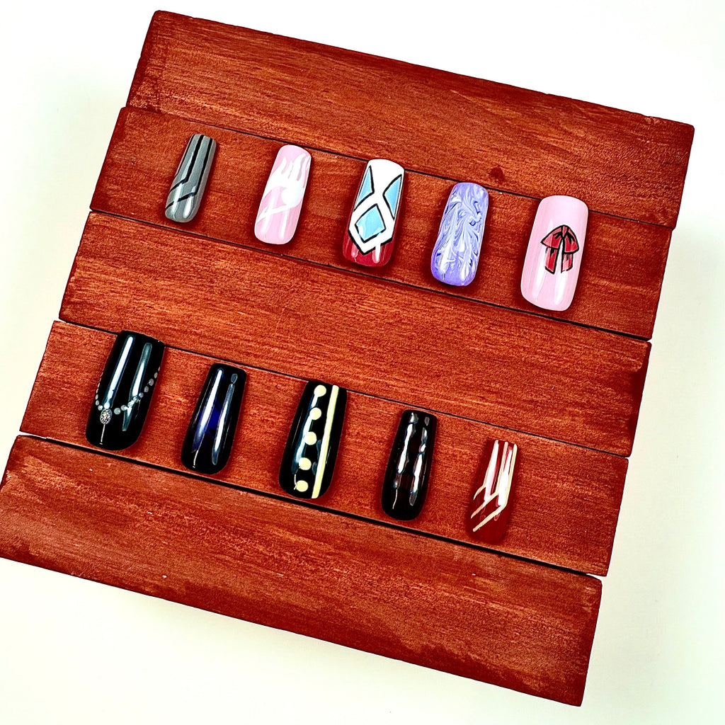 Fairy Tail Inspired Press-On Nails – Mavis & Zeref