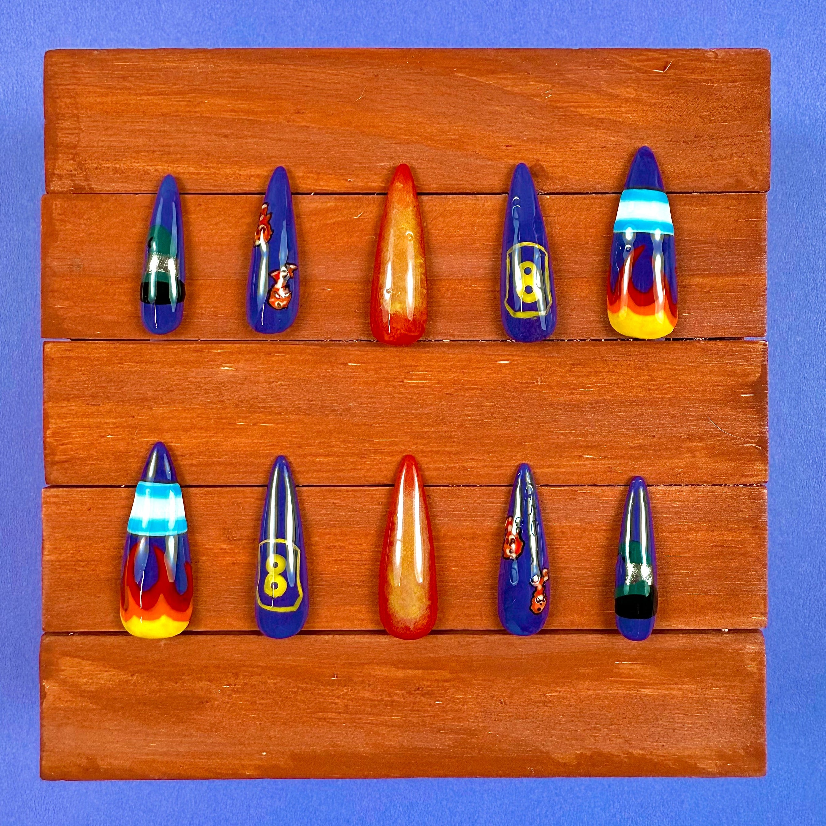 Fire Force | Maki Oze Inspired Press-On Nails
