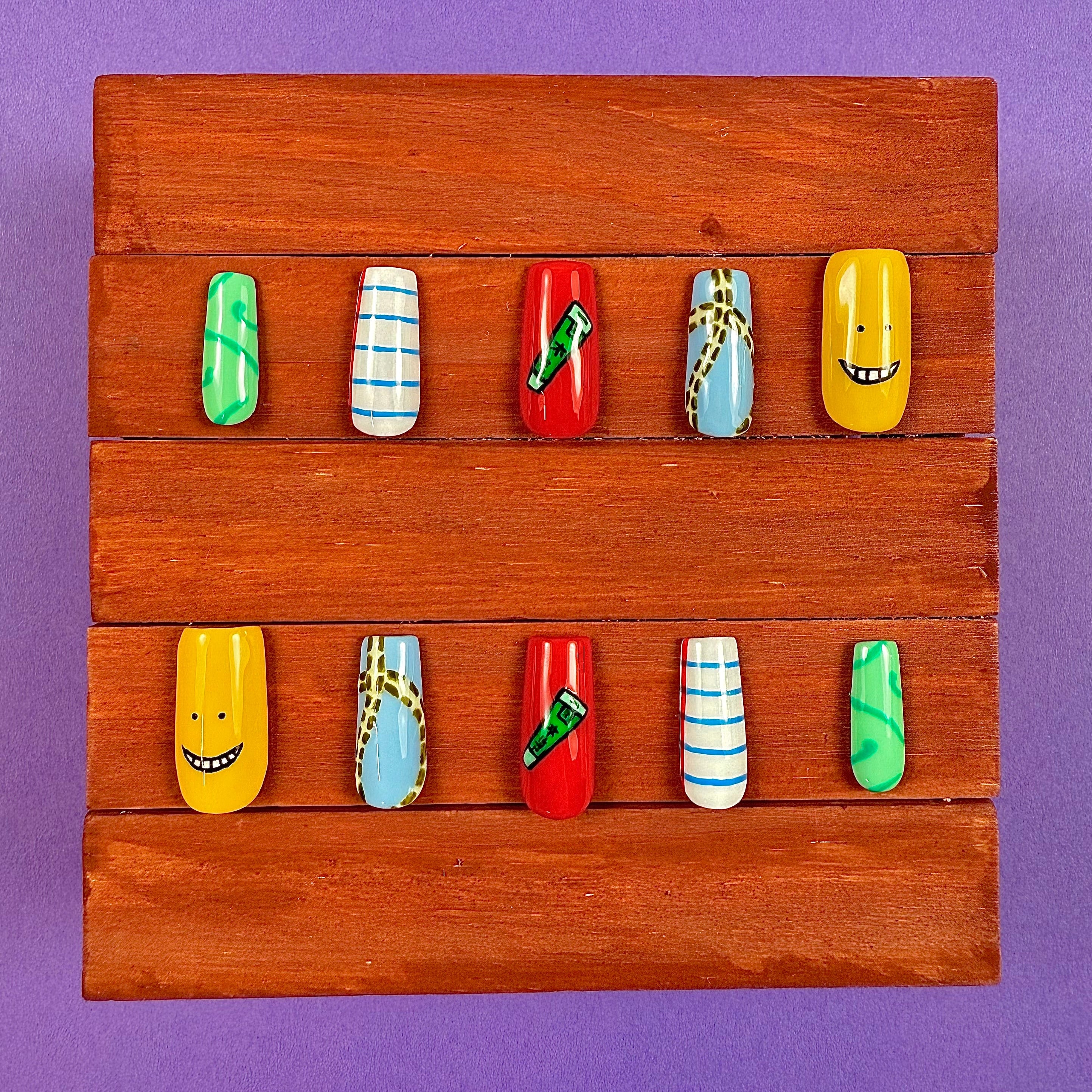 Assassination Classroom Inspired Press-On Nails