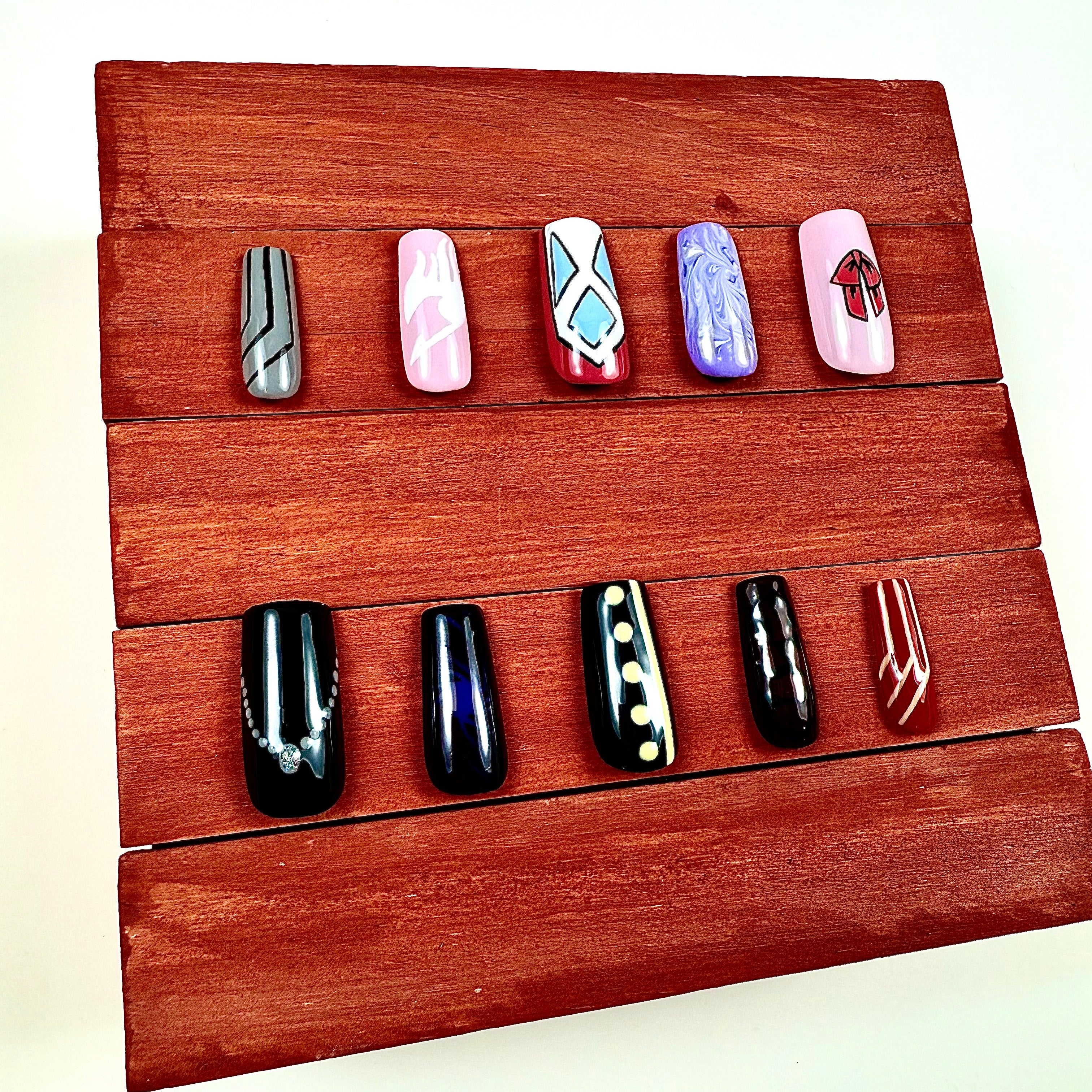 Fairy Tail Inspired Press-On Nails – Mavis & Zeref