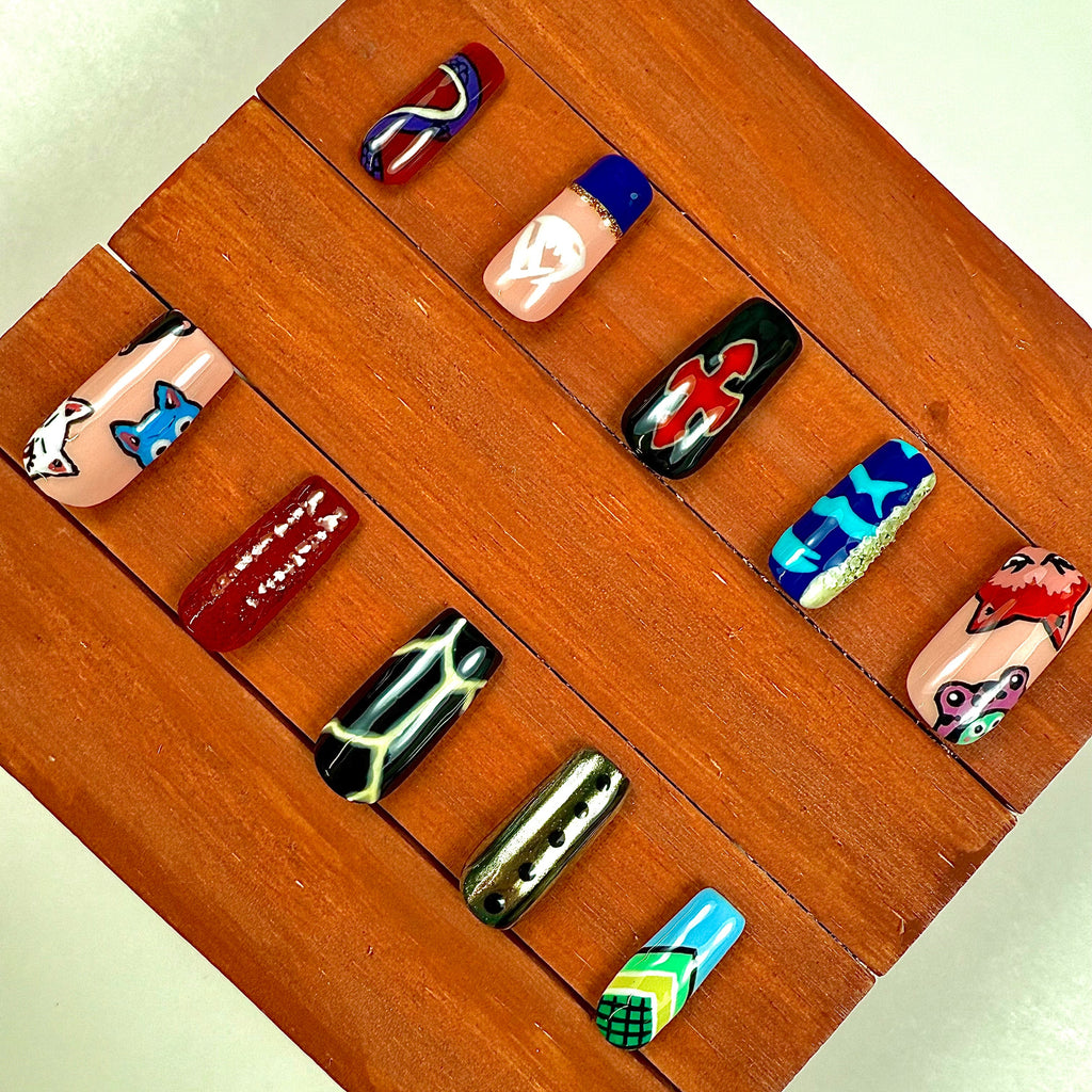 Fairy Tail Seven Dragon Slayers Inspired Press-On Nails