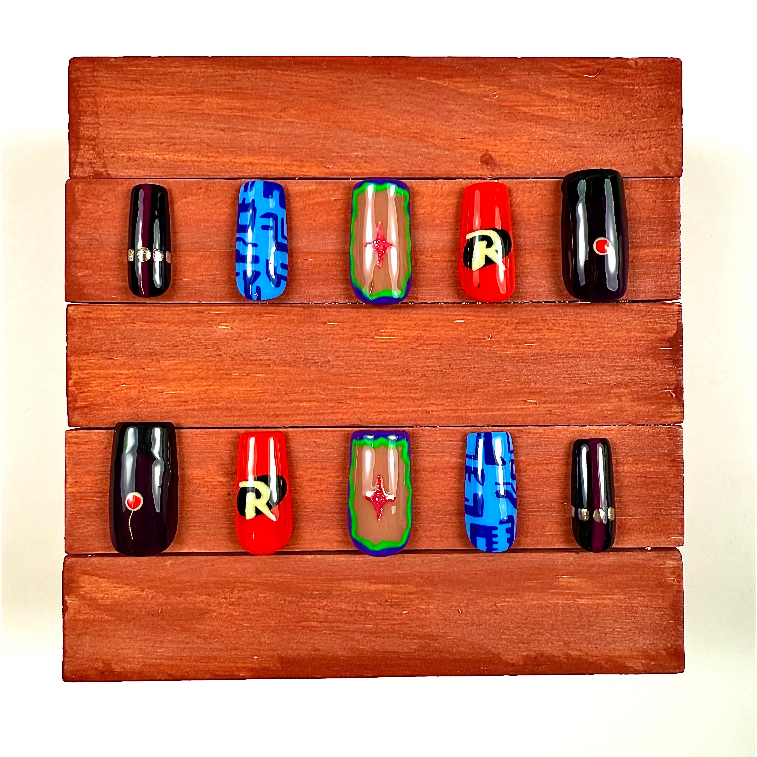 Teen Titans Inspired Press-On Nails