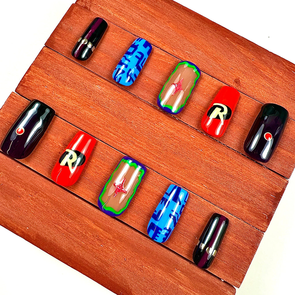 Teen Titans Inspired Press-On Nails