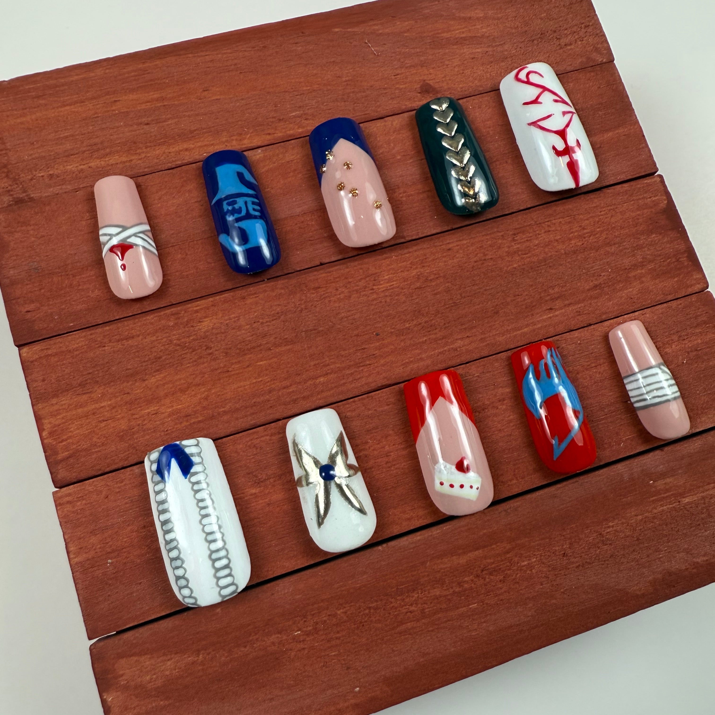 Fairy Tail | Erza & Jellal Inspired Press-On Nails