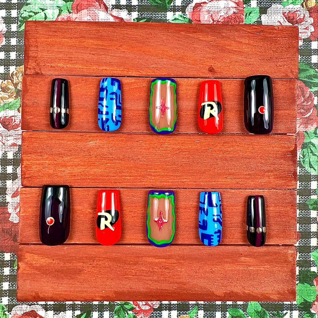 Teen Titans Inspired Press-On Nails