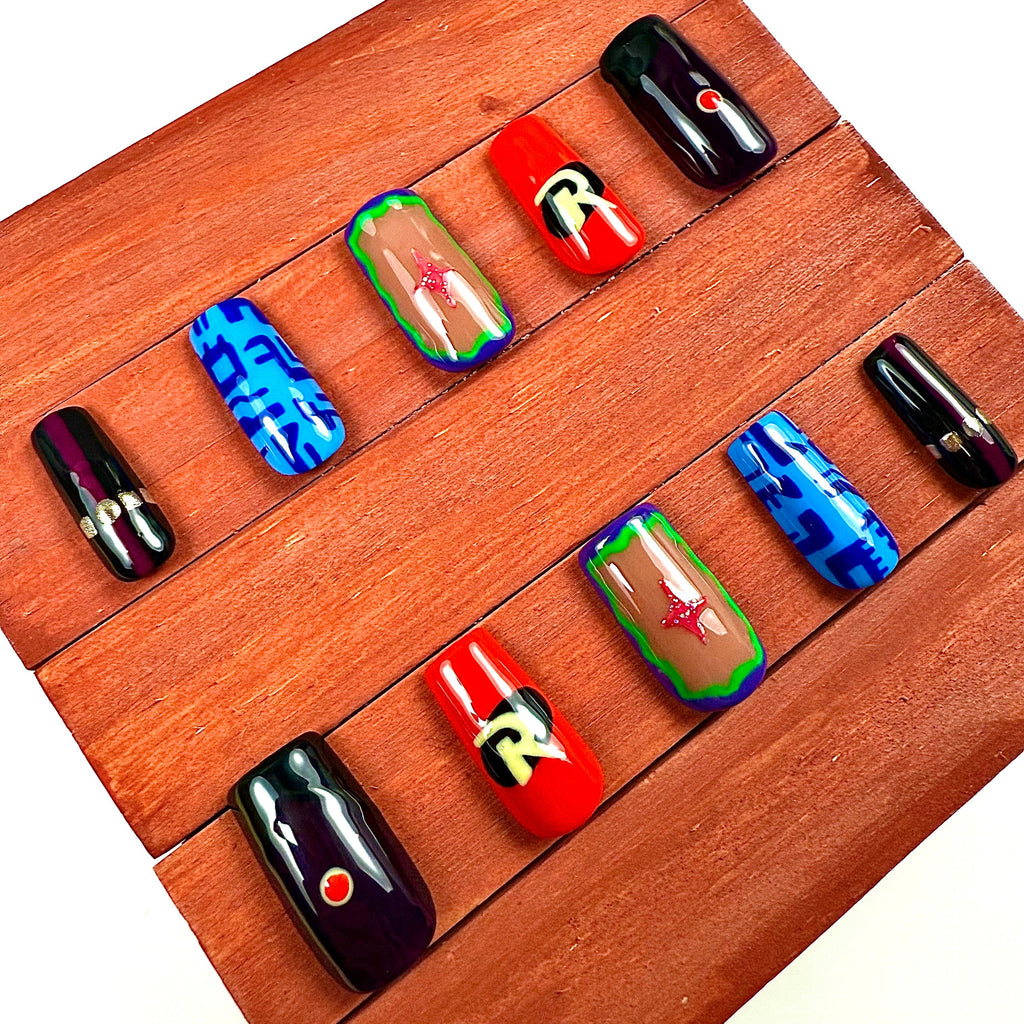 Teen Titans Inspired Press-On Nails