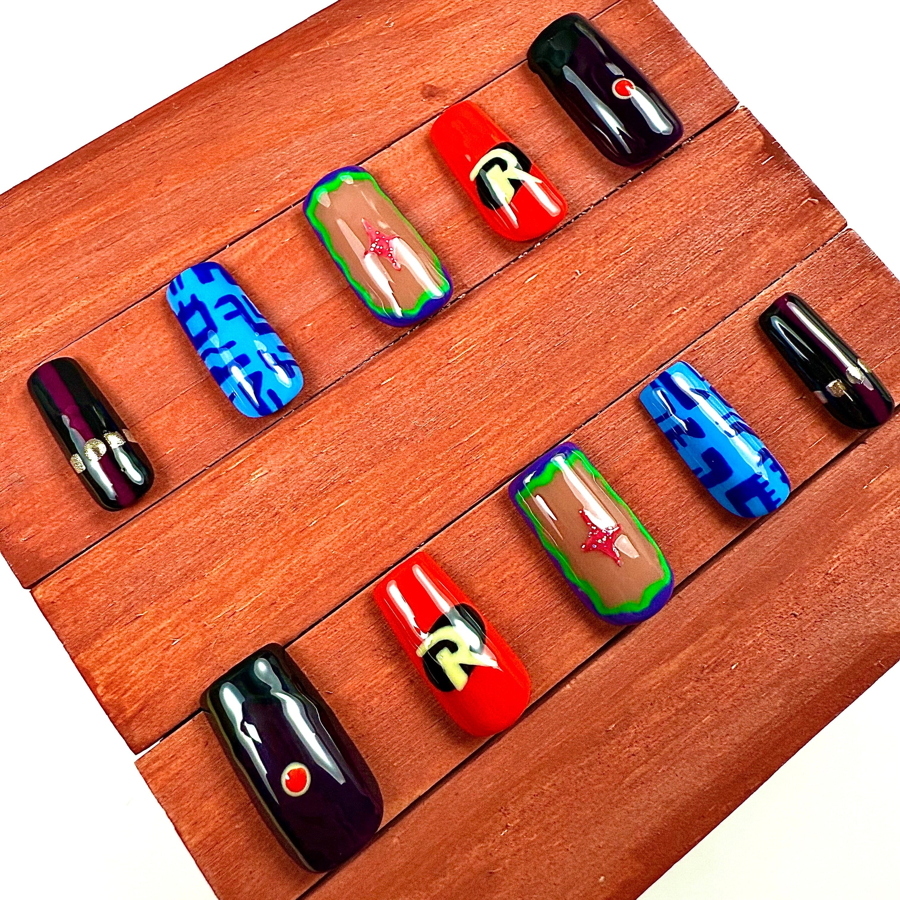 Teen Titans Inspired Press-On Nails