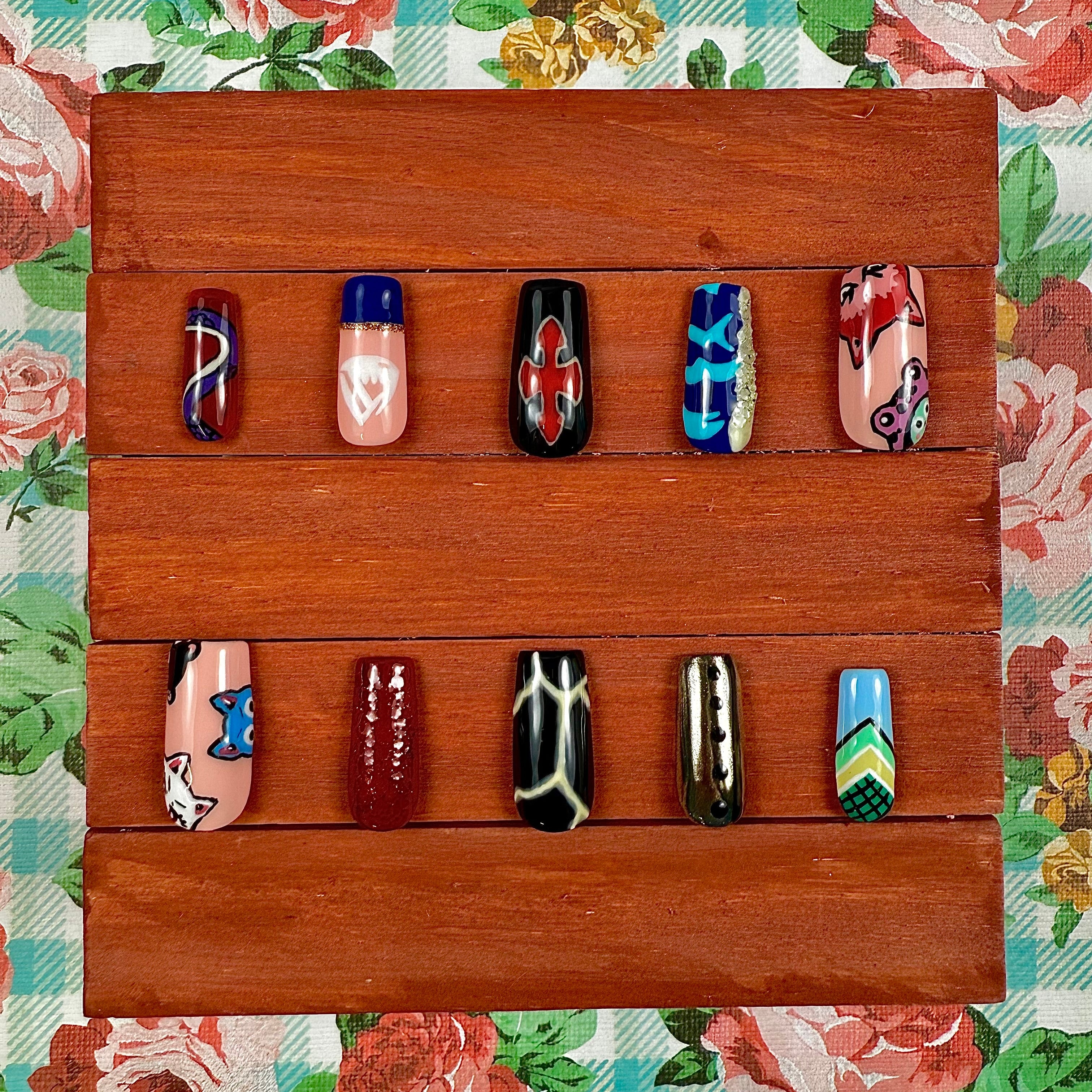 Fairy Tail Seven Dragon Slayers Inspired Press-On Nails