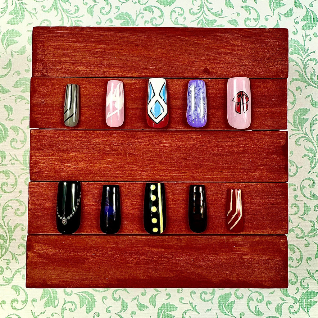 Fairy Tail Inspired Press-On Nails – Mavis & Zeref