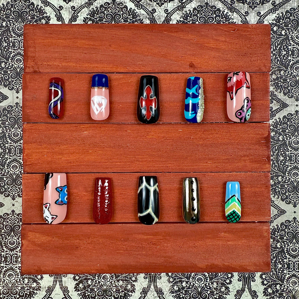 Fairy Tail Seven Dragon Slayers Inspired Press-On Nails
