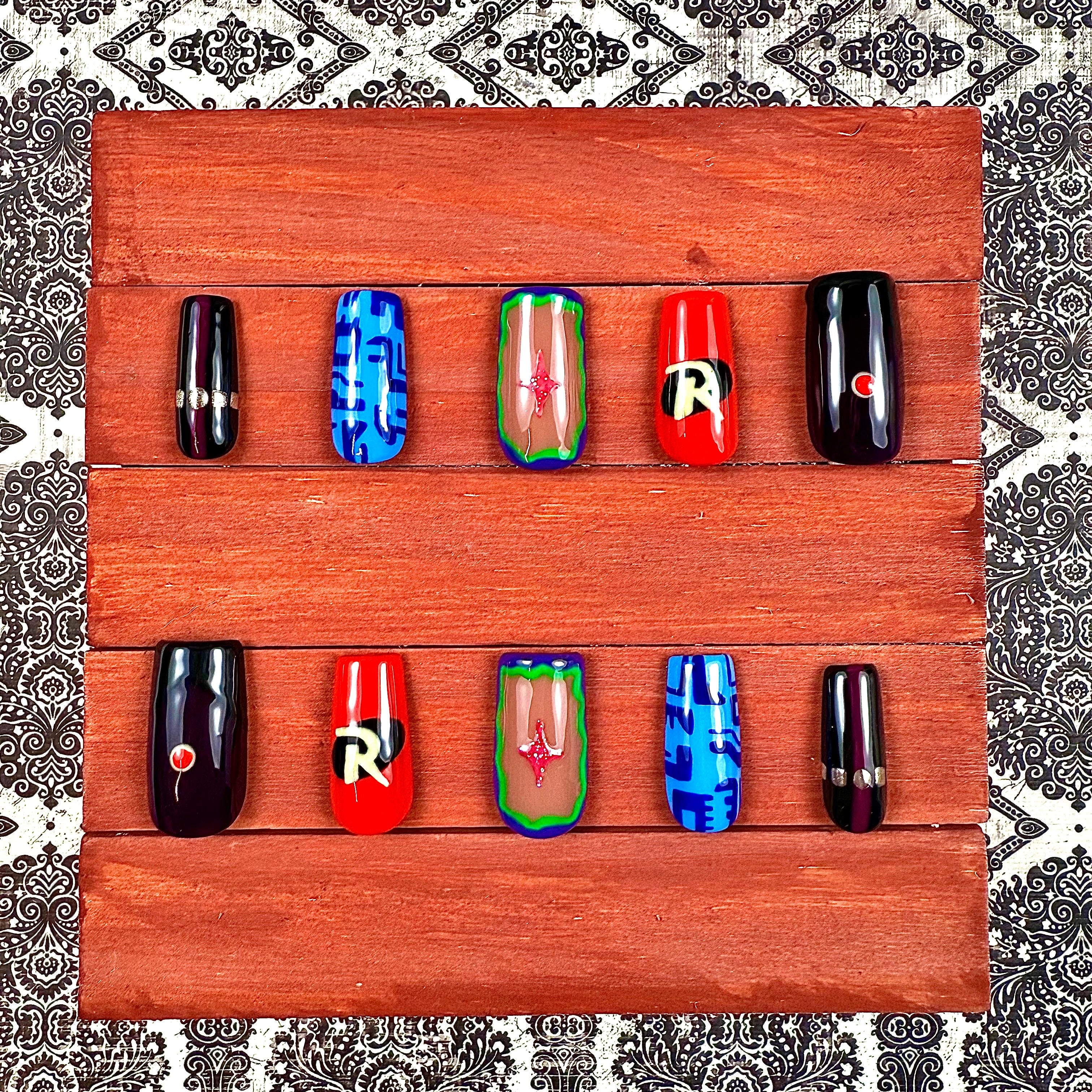 Teen Titans Inspired Press-On Nails