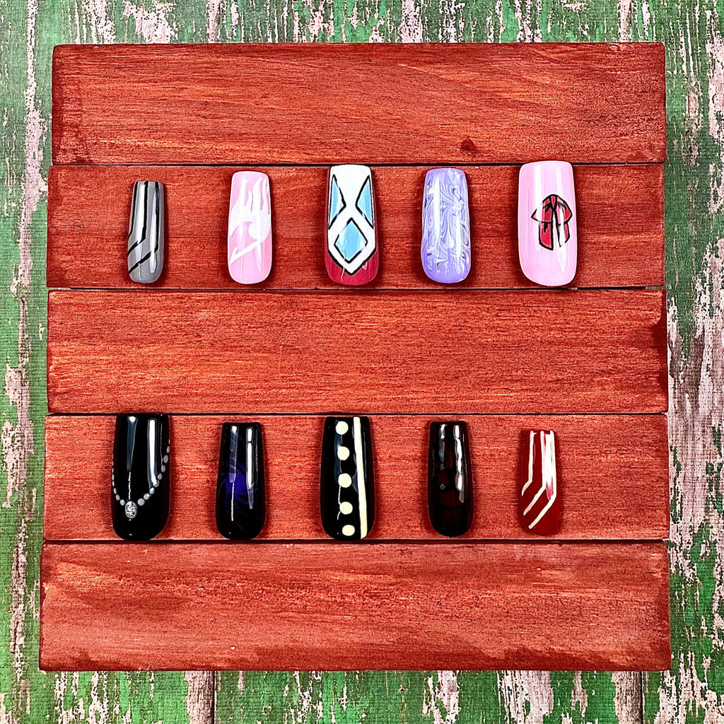 Fairy Tail Inspired Press-On Nails – Mavis & Zeref