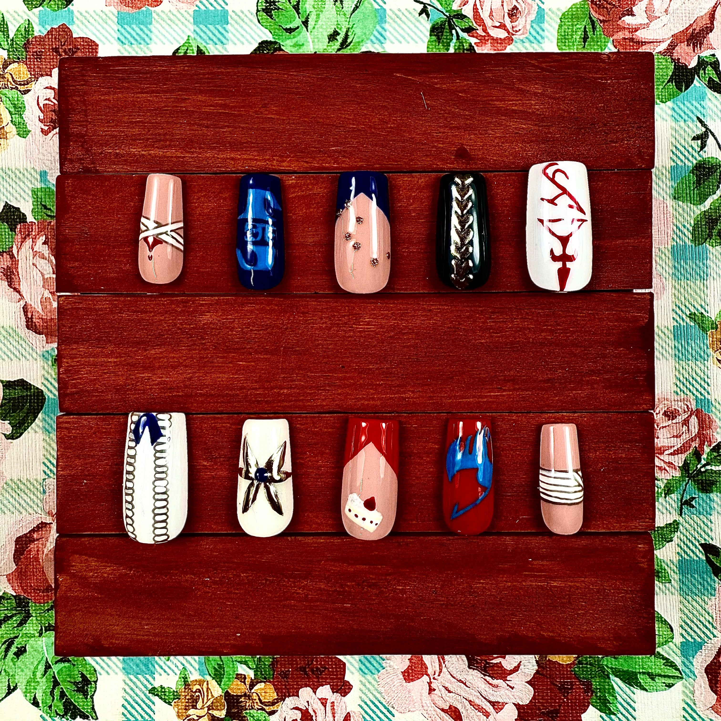 Fairy Tail | Erza & Jellal Inspired Press-On Nails