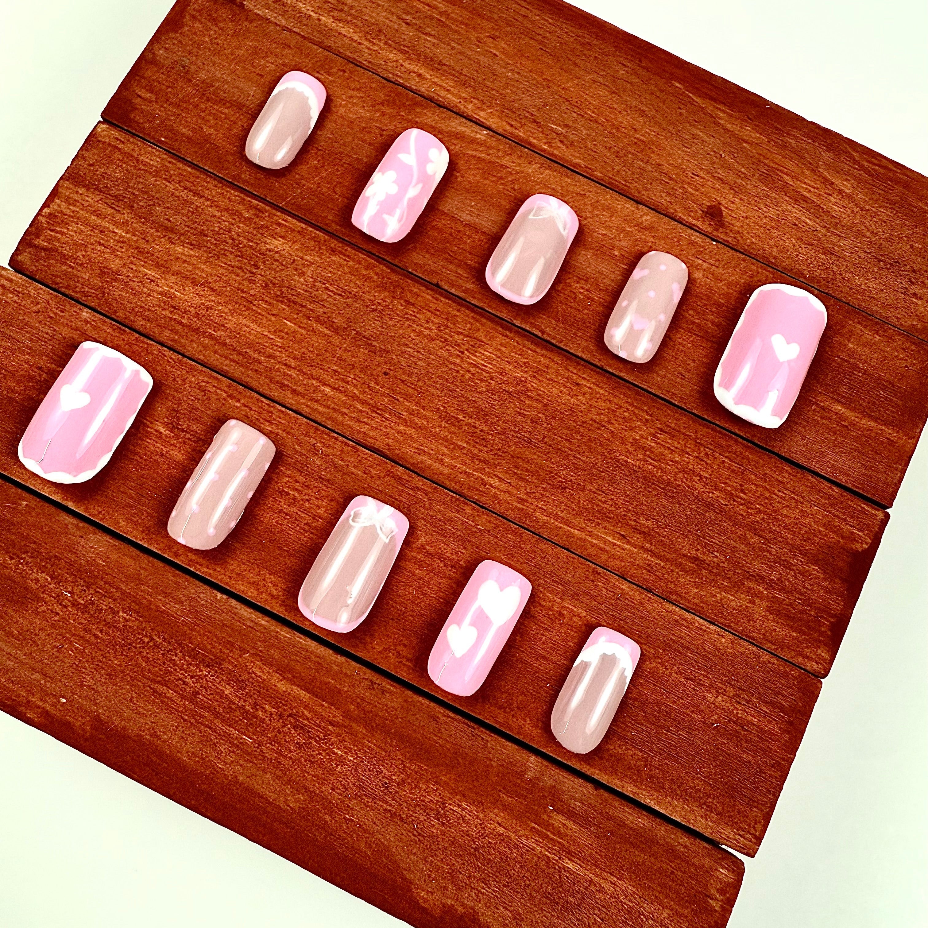 Pink Coquette Press-On Nails