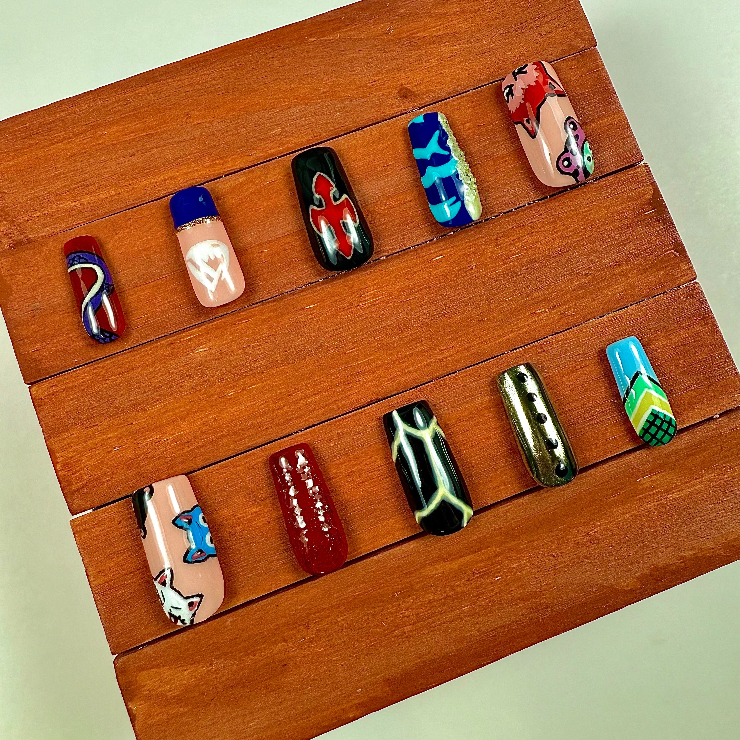 Fairy Tail Seven Dragon Slayers Inspired Press-On Nails