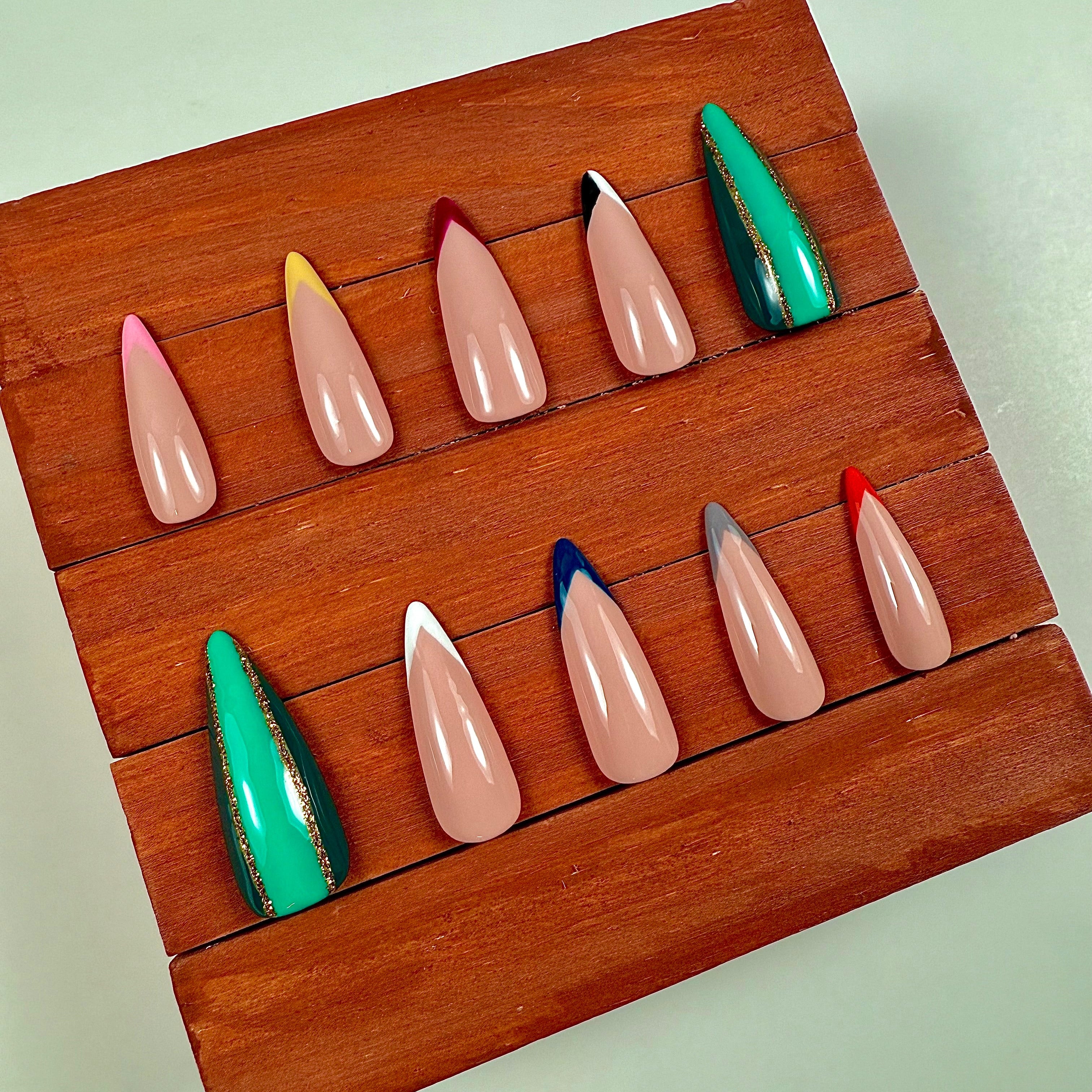 Wind Breaker Inspired Press-On Nails
