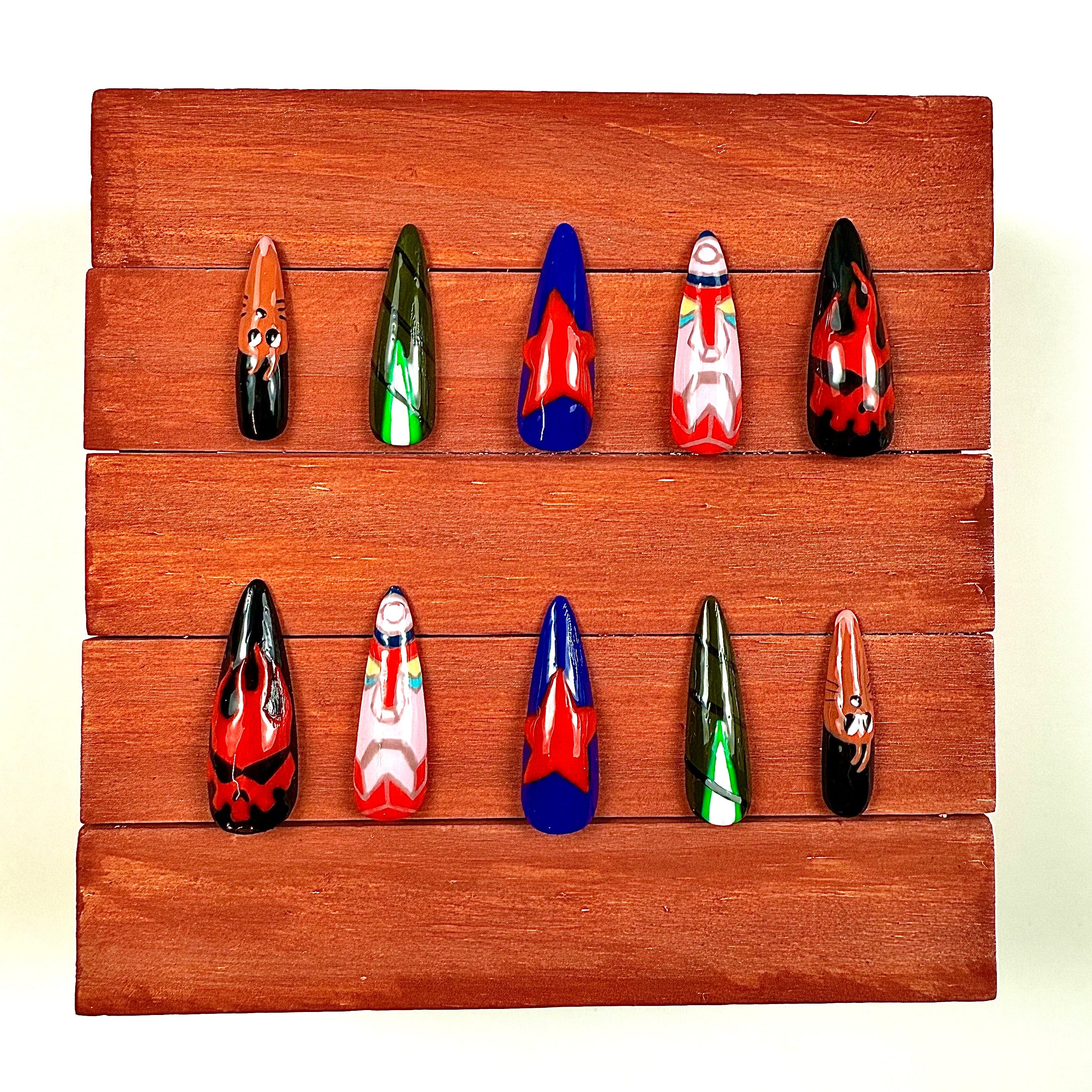 Gurren Lagann Inspired Press-On Nails