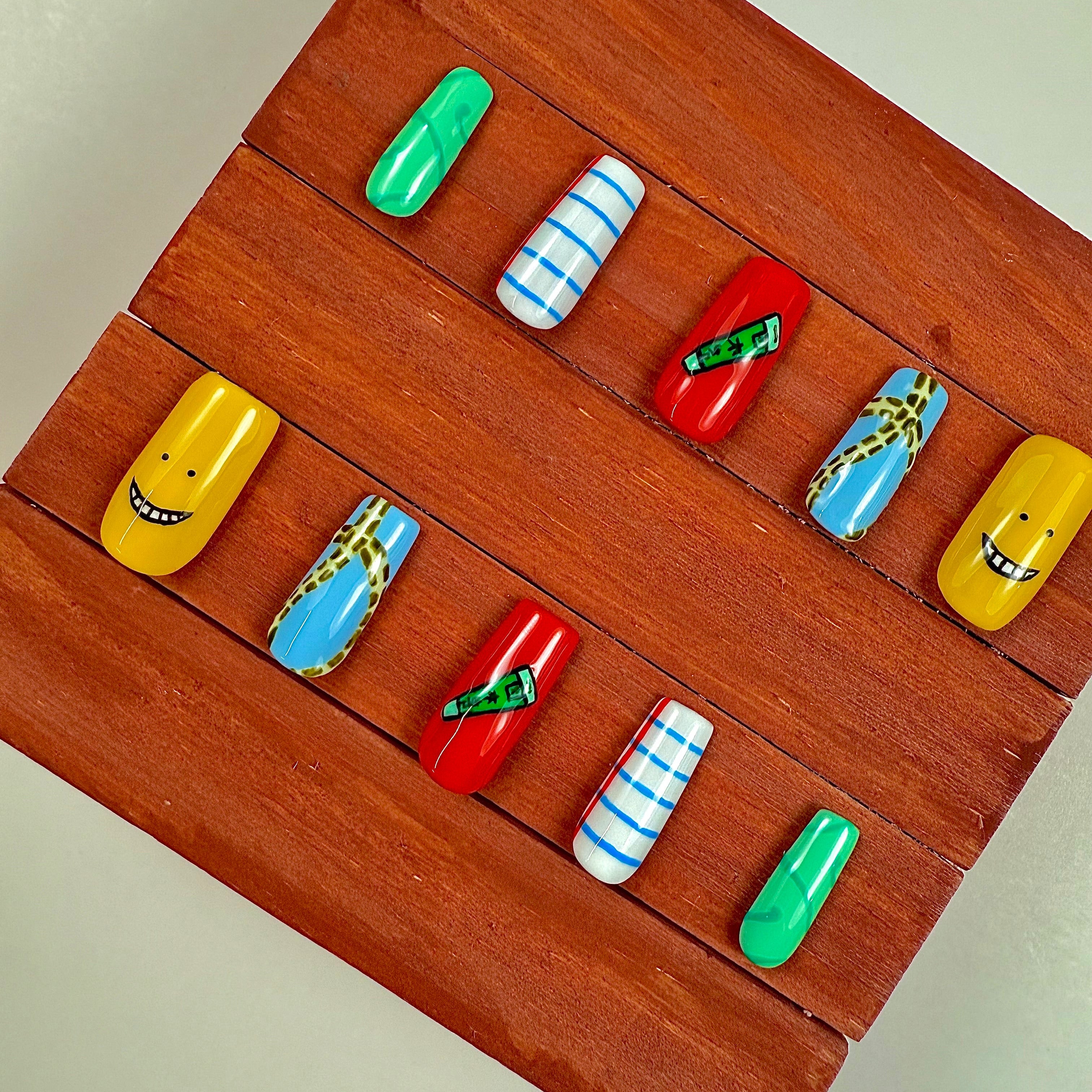 Assassination Classroom Inspired Press-On Nails
