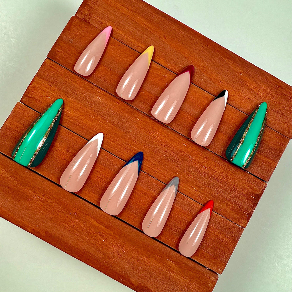 Wind Breaker Inspired Press-On Nails