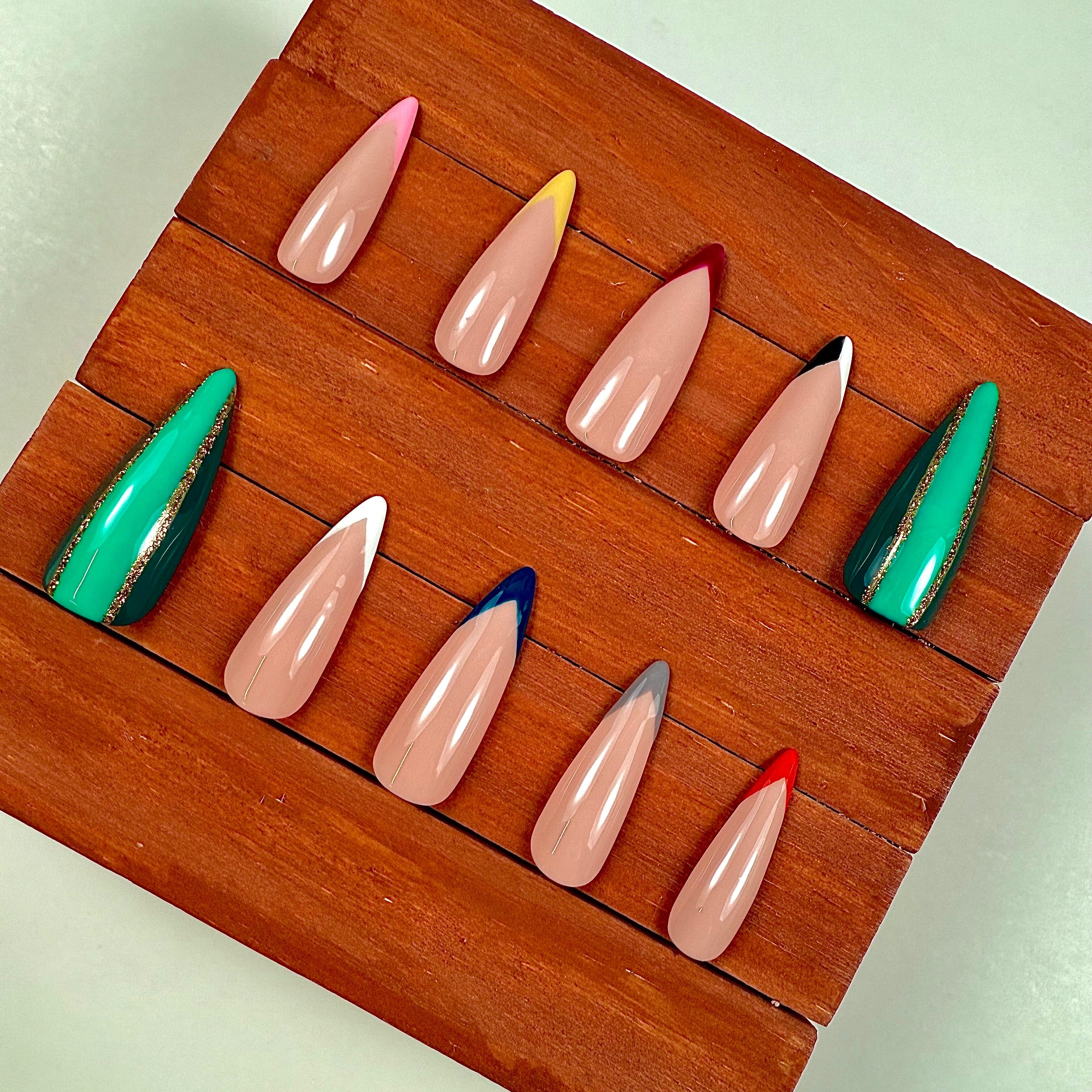 Wind Breaker Inspired Press-On Nails