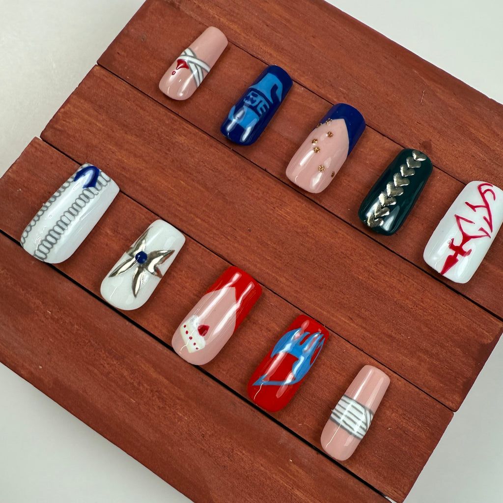 Fairy Tail | Erza & Jellal Inspired Press-On Nails