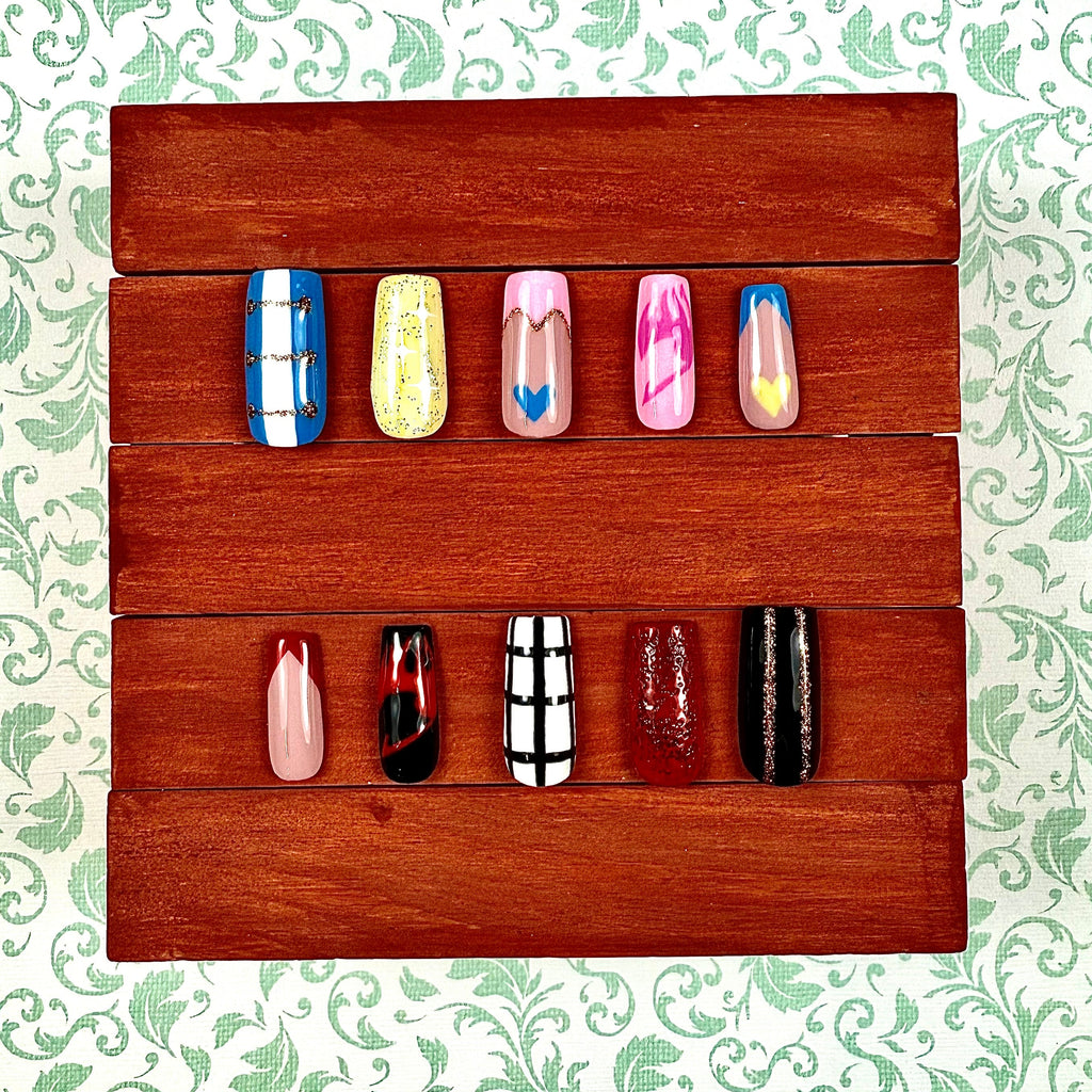 Fairy Tail Inspired Press-On Nails – Natsu & Lucy