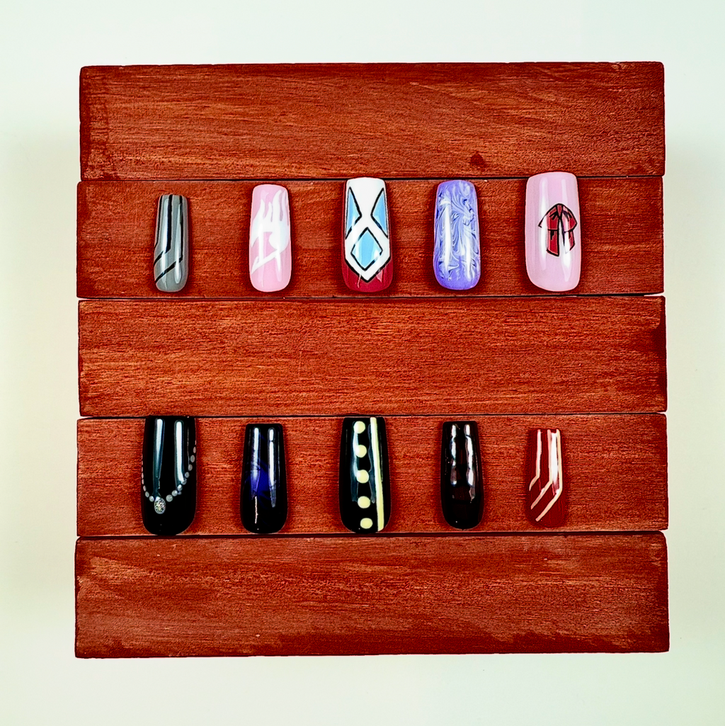 Fairy Tail Inspired Press-On Nails – Mavis & Zeref