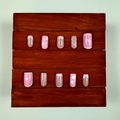 Pink and White Press On Nails